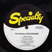 LITTLE RICHARD-The Fabulous Little Richard (US 80's 再発「黒トップ＆_画像3