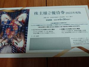 ★シュッピン　株主優待券★1枚　有効期限2024年6月30日　送料無料