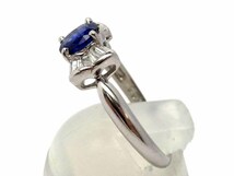 サファイア ダイヤモンドリング Pt090 3.3g 11.5号　Jewelry Sapphire0.65ct Dia0.24ct Ring_画像2