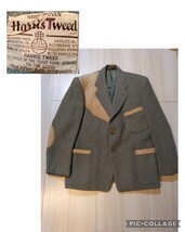 【希少】 40年代ハリスツイード Harris Tweed ウール ジャケット_画像1