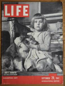 稀少！LIFE誌/September 29,1947/侯爵の娘/ライフ誌/USA/アメリカ雑誌/エディソン/マークトウェイン