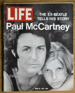 稀少！LIFE誌/April 16,1971/ポール・マッカートニー/ビートルズ/Beatライフ誌/USA/アメリカ雑誌/