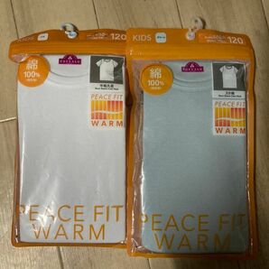 PEACE FIT WARM 120サイズ　半袖丸首、3分袖　セット インナー