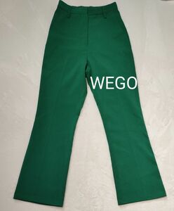 WEGO カラーワイド パンツ　グリーン　Ｍ