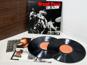 ▲(R603-E72)LP レコード Grand Funk / Live Album ECS-67028~29 グランド ファンク / ライヴ アルバム 2枚組 LP 2LP ポスター付