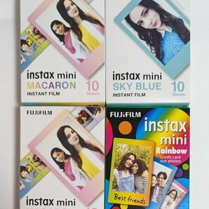 チェキ用絵柄フィルム instax mini マカロン MACARON WW 1　Rainbow　Sky　Blue