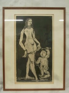 E1770 パブロ・ピカソ 「Venus et l'amour d'apres Cranach 1949」 工芸画 額装