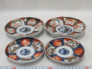 P1287 伊万里 色絵 菓子皿 小皿 4枚 銘々皿 菓子器