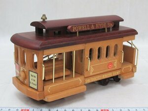 P1701 木製 サンフランシスコ POWELL&HYDE ケーブルカー オルゴール