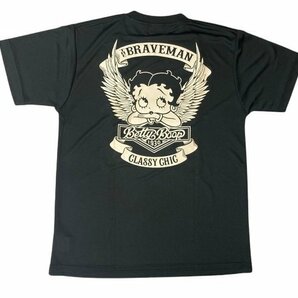 【SALE価格！】THE BRAVEMAN×BETTY BOOP ブレイブマン ベティーブープ ドライ半袖シャツ BBB-2370－ブラック－サイズLの画像5