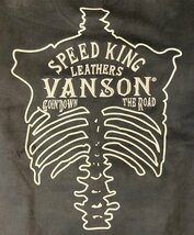 【SALE！30%OFF！】VANSON バンソン ロゴ刺繍 起毛プレーティング天竺 長袖Tシャツ NVLT-2320－ブラックーXLサイズ_画像7