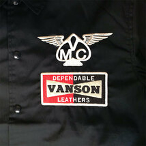 【VANSON / バンソン】MOTORCYCLE CUSTOM COACH JACKET （883V339）カラー：ブラック　サイズ：L_画像5