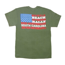 【特価！】2022 MYRTLE BEACH SPRING RALLY SOUTH CAROLINA XLサイズ カーキグリーン 半袖 Ｔシャツ_画像2