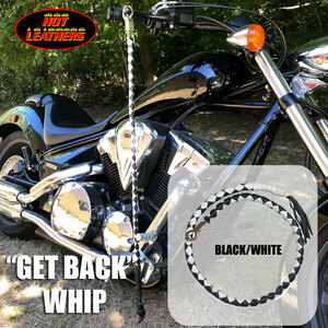 【HOT LEATHERS】Get Back Whip（ゲットバックウィップ）　カラー：Black/White