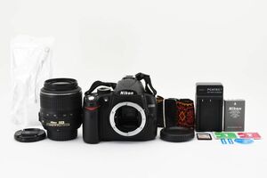 30524Y4 美品　3397カウント Nikon D5000 VR レンズキット　iphone転送リーダー/ガラスフィルム/SD32GB/一眼レフカメラ　AF-S 18-55