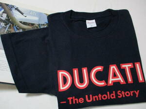 【DUCATI ビンテージロゴ 半袖Tシャツ】希少 ●ネイビー 半袖Tシャツ 新品 M寸 L寸　検/ドカティ デスモ 