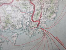 8)古地図『実測最新　朝鮮交通　大正１２年　１/６５０，０００　約７６×５４ｃｍ 』　_画像6