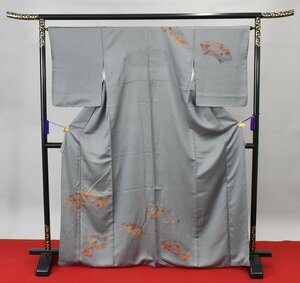 附下訪問着 披露宴 扇面 花 おしゃれ リメイク素材 趣味 バッグ 身丈162cm 裄丈66cm ★着物 パーティー t‐1339