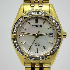 【極美品】CITIZENシチズンEU6062-50Dシェル文字盤箱保付きレディース腕時計