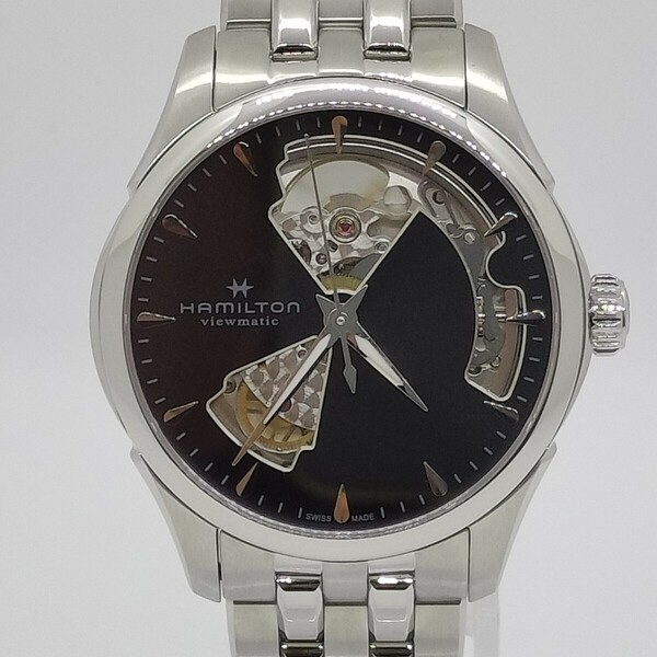 【極美品】HAMILTONハミルトンジャズマスターオープンハートH32215130箱付き男女兼用腕時計