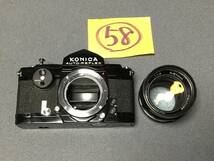 (58)コレクション放出 超レア輸出用コニカオートレフレックス黒57ミリf1.4付中古_画像2