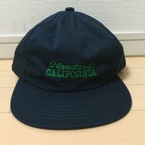 STANDARD CALIFORNIA SD Twill Logo Cap NAVY FREE スタンダードカリフォルニア キャップ 帽子 6パネル ツイル ネイビー スナップバックの画像1