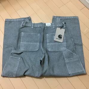 CARHARTT WIP 23AW OG SINGLE KNEE PANT Wax Blacksmith Stone Washed S カーハート シングルニー パンツ ワーク グレー ブラック I032360の画像2