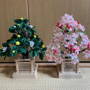 雛人形 雛道具 雛飾り 橘 桜