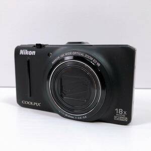 110【中古】Nikon COOLPIX S9300 ブラック ニコン クールピクス コンパクトデジタルカメラ バッテリー付き デジカメ 動作未確認 現状品
