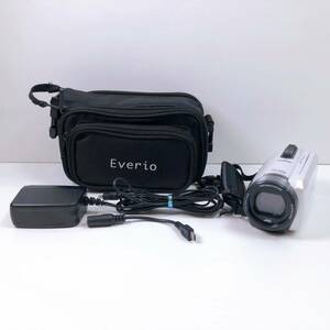 113【中古】Everio R JVC ケンウッド GZ-R400-W ハンディカム ビデオ カメラ 2016年製 ホワイト 通電確認済み ケース付き 現状品