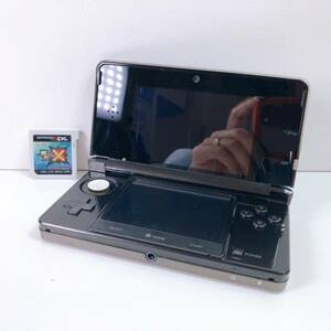 174【中古】Nintendo 3DS 本体 CTR-001 ニンテンドー3DS コスモブラック タッチペンなし 動作確認 初期化済み / ソフトセット 現状品