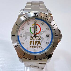 324☆中古☆ 2002 FIFA WORLD CUP 腕時計 7N42-0AH0 シルバー KOREA JAPAN クォーツ アナログ 3針 動作未確認 現状品