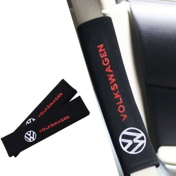 送料無料　VW用　シートベルトパッド（木綿地）シートベル トカバー 2枚セット