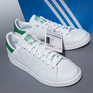 デッド!! 27cm 新品 2022年 adidas STAN SMITH スタンスミス 白ｘ緑 合皮レザー STANSMITH