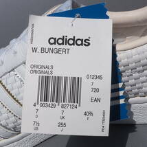 デッド!! US 7 1/2/ 25,5cm 新品 2006年製 adidas wilhelm bungert ウィルヘルムブンゲルト 白レザー ウーブン 天然皮革_画像7