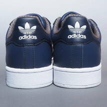 美品 14年 25.5cm 限定 adidas スーパースター Ⅱ ss Ⅱ 紺レザー 天然皮革_画像4