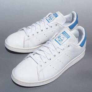 US 8 / 26cm 限定 19年製 adidas STAN SMITH スタンスミス 白ｘ水色 STANSMITHの画像2