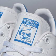 US 8 / 26cm 限定 19年製 adidas STAN SMITH スタンスミス 白ｘ水色 STANSMITH_画像5