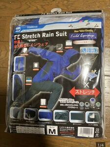 新品 トオケミ TOHKEMI メンズ 透湿性 ストレッチ レインウェア レインスーツ レインコート カッパ 雨具 ブルー/ブラック サイズM