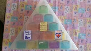  rear Lee You z full box multi clear triangle shape 15 piece storage storage box toy storage stylish show storage color box 