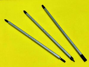 Wera 82 / プラスPH1/2/3 & マイナス0.6/1.0/1.2 ドライバーハンドル用 両頭ビットブレード（六角軸対辺：6mm）