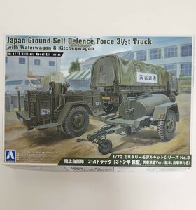 アオシマ1/72　未組立　同梱可　陸上自衛隊 3 1/2 トラック　(ミリタリーモデルキットNO.3)