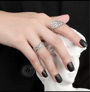 ゴシック シルバーファッションリング 韓国 可愛い シンプル 指輪 アクセサリー オシャレ
