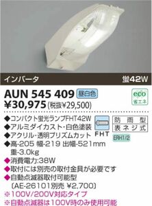 訳あり　激安処分　倉庫　棚卸し品　未使用品　コイズミ照明 KOIZUMI 防犯灯 AUN545409 ダウンライト　安全　防犯灯