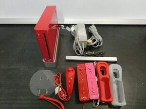 ♪♪任天堂 Ｗｉｉ 本体　スーパーマリオ25周年仕様　ＰＶＬ-００１　リモコン付き　ヌンチャク付き　レッド　良品【6C15①e】♪♪