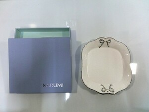 ♪♪ナルミ（NARUMI）　フェリシータ　 リーフサービスプレート 24cm 50626-3463　大皿　皿　美品【6C28⑯e】♪♪