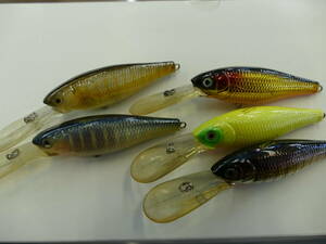 （希少品）Megabass メガバス■ディープX200 シール目 年号なし■オールド ルアー 5個セット