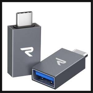 【開封のみ】Rampow ★USB Type C & USB 変換アダプタ【二個セット】OTG対応 MacBook, iPad Pro, Sony Xperia XZ/XZ2, Samsung S10など