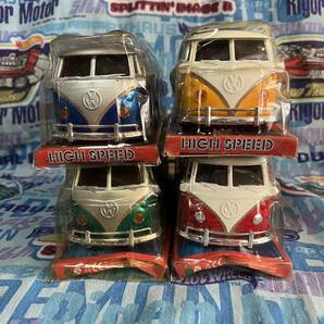 ワーゲンバス VW BUS 4台セット タイプ2 TYPE Ⅱ フォルクスワーゲン Volkswagen HIGH SPEED EXPRESS Friction Poweredの画像1