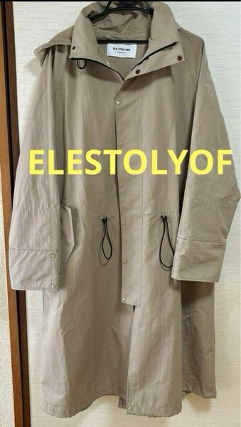 ELE STOLYOF ベージュ　フード　ロング　ジャケット　コート